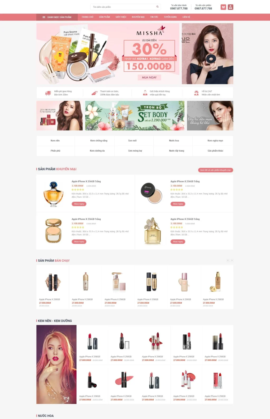 Website Mỹ phẩm2 RT