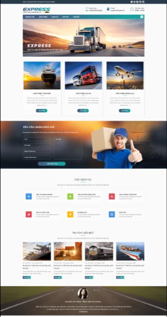 Mẫu web Vận chuyển RT
