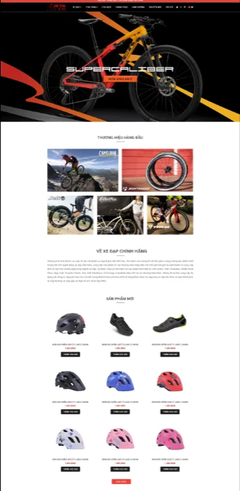 Mẫu web xe đạp RT