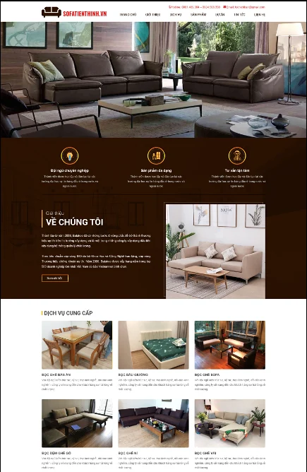 Mẫu web Nội thất mới nhất RT