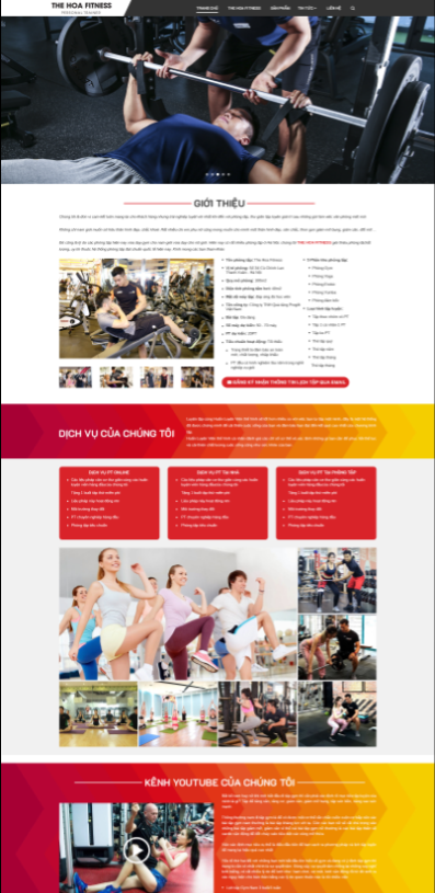 Mẫu Web Gyms Fitness RT