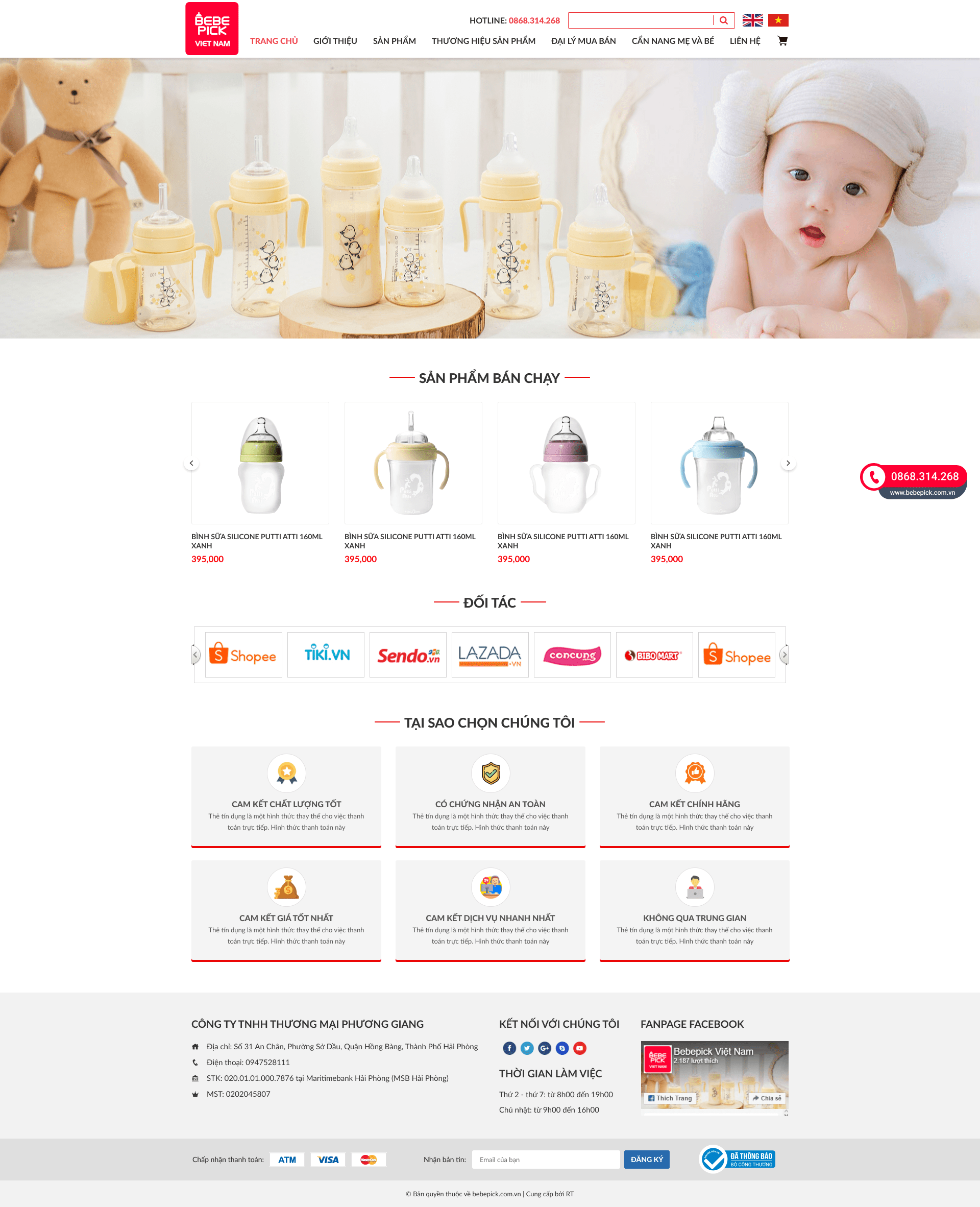 Web bán đồ sơ sinh