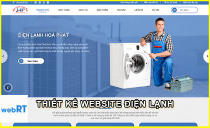 Thiết kế Web bán điện lạnh điện máy thu hút cùng WebRT