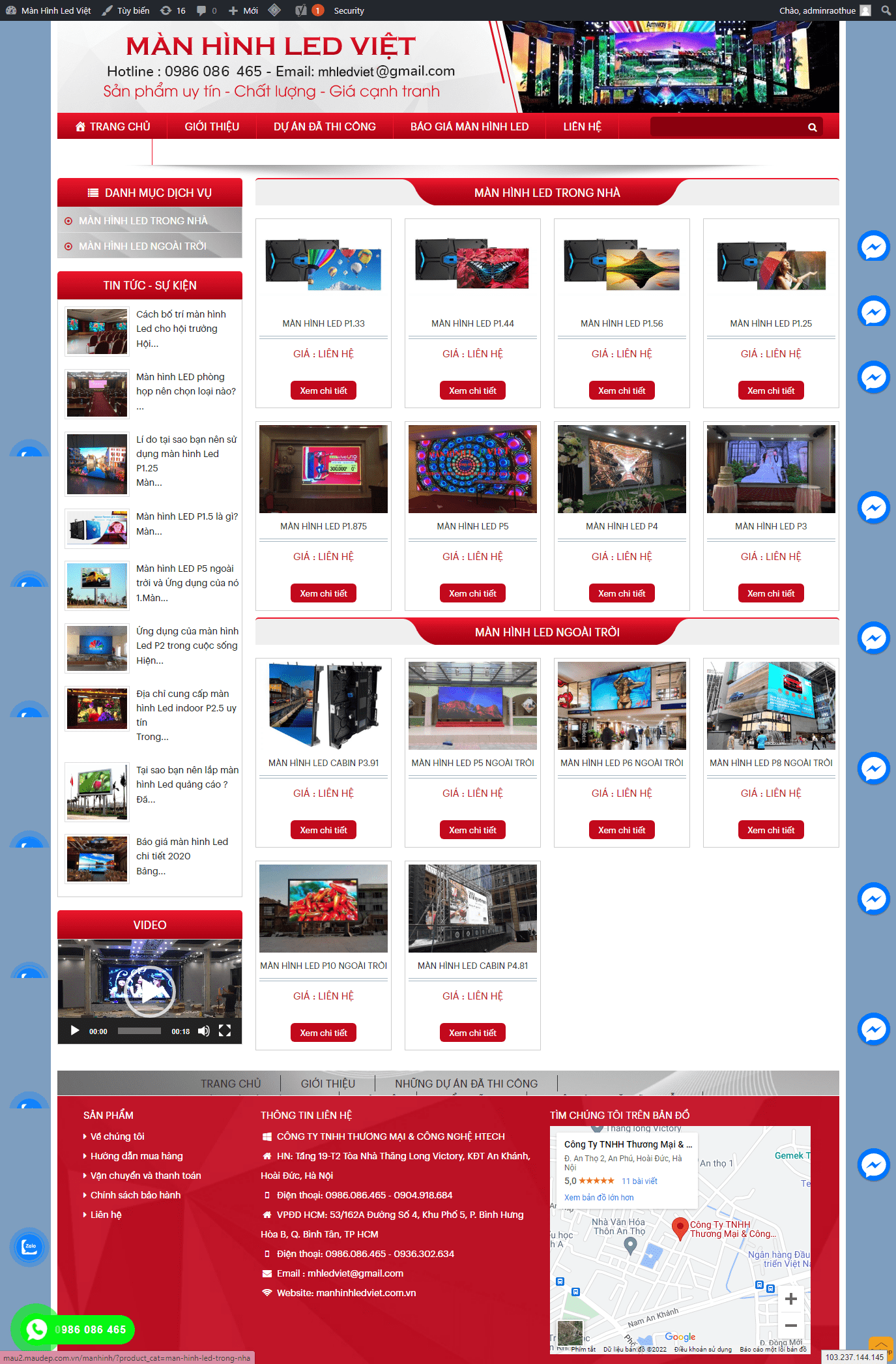 web màn hình 1