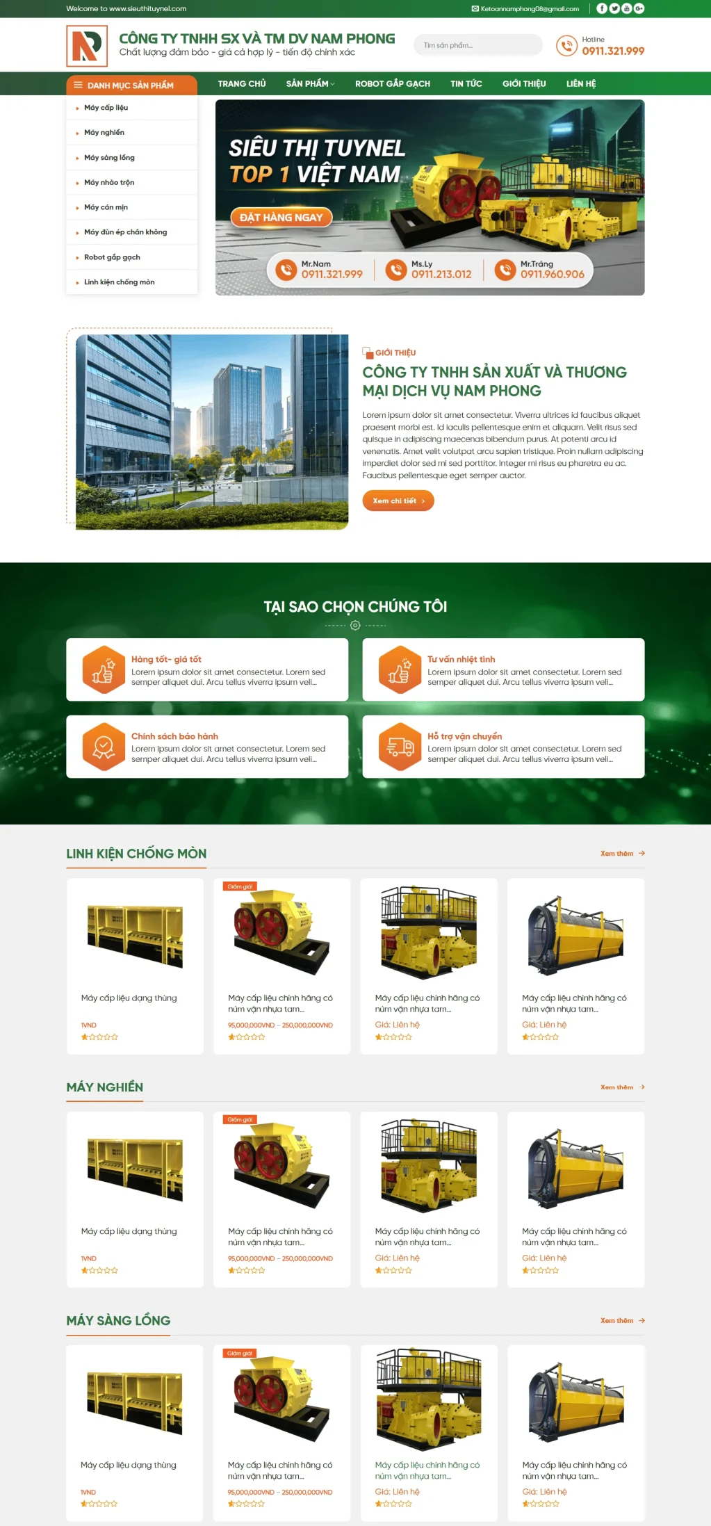 Web máy sản xuất