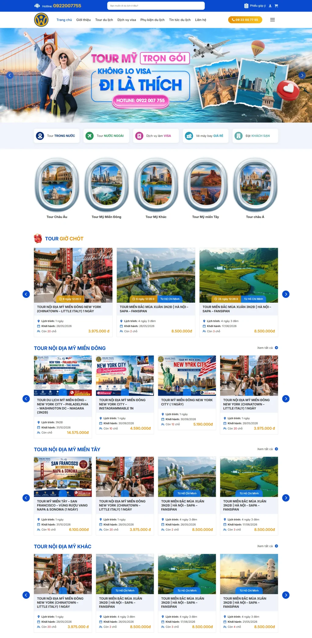 Web du lịch