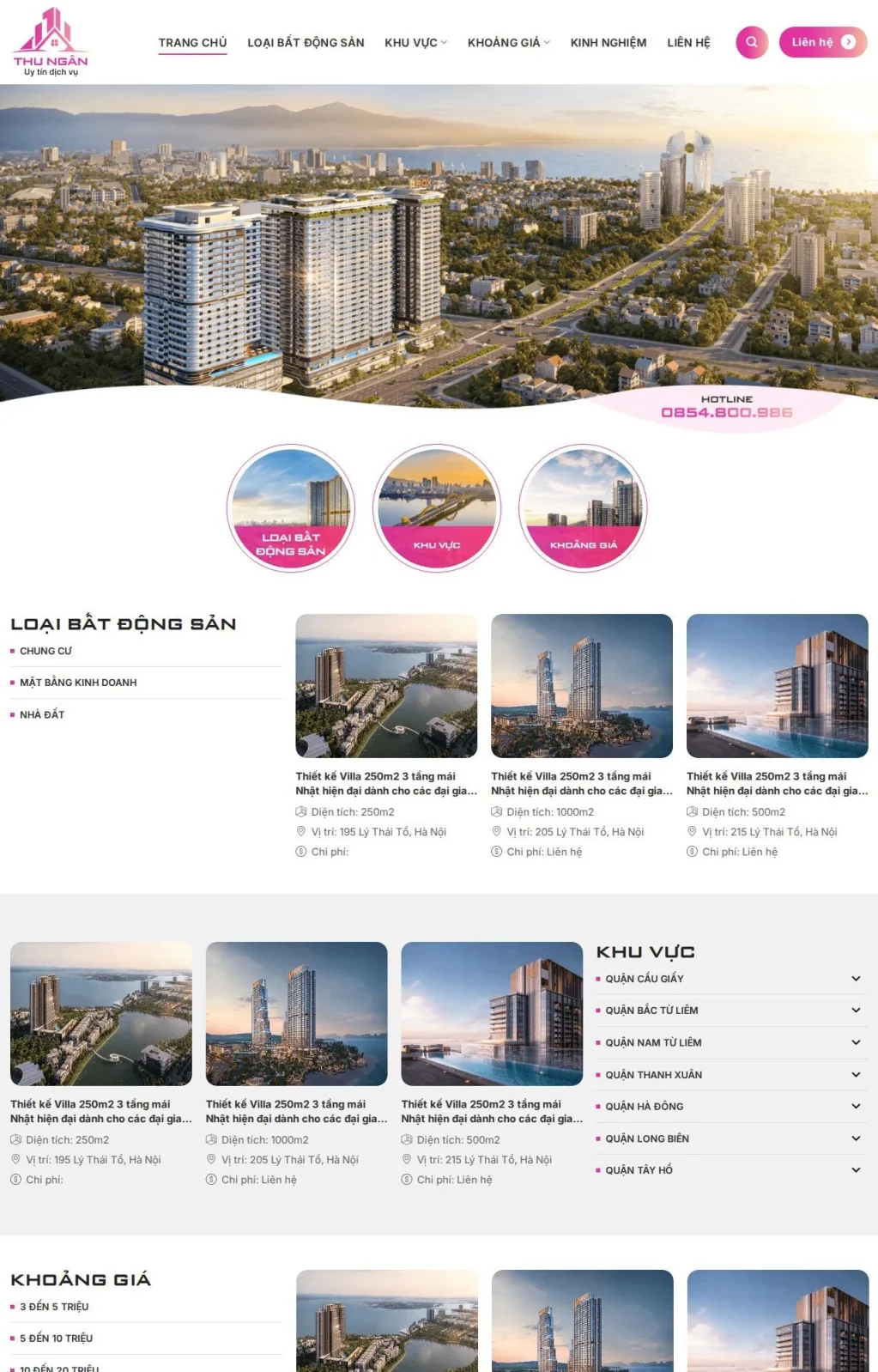 web công ty bất động sản 1