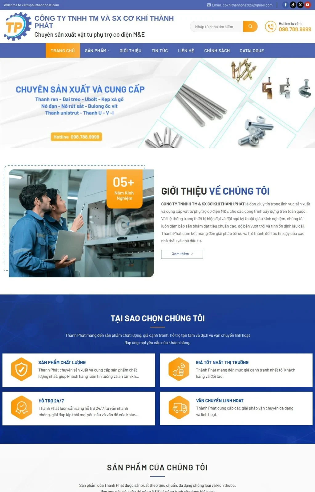 web công ty vật tư