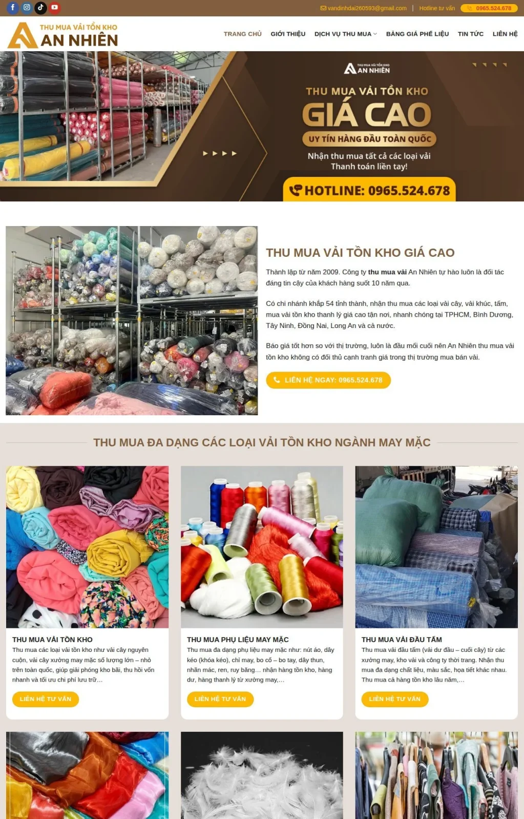 web thu mua vải