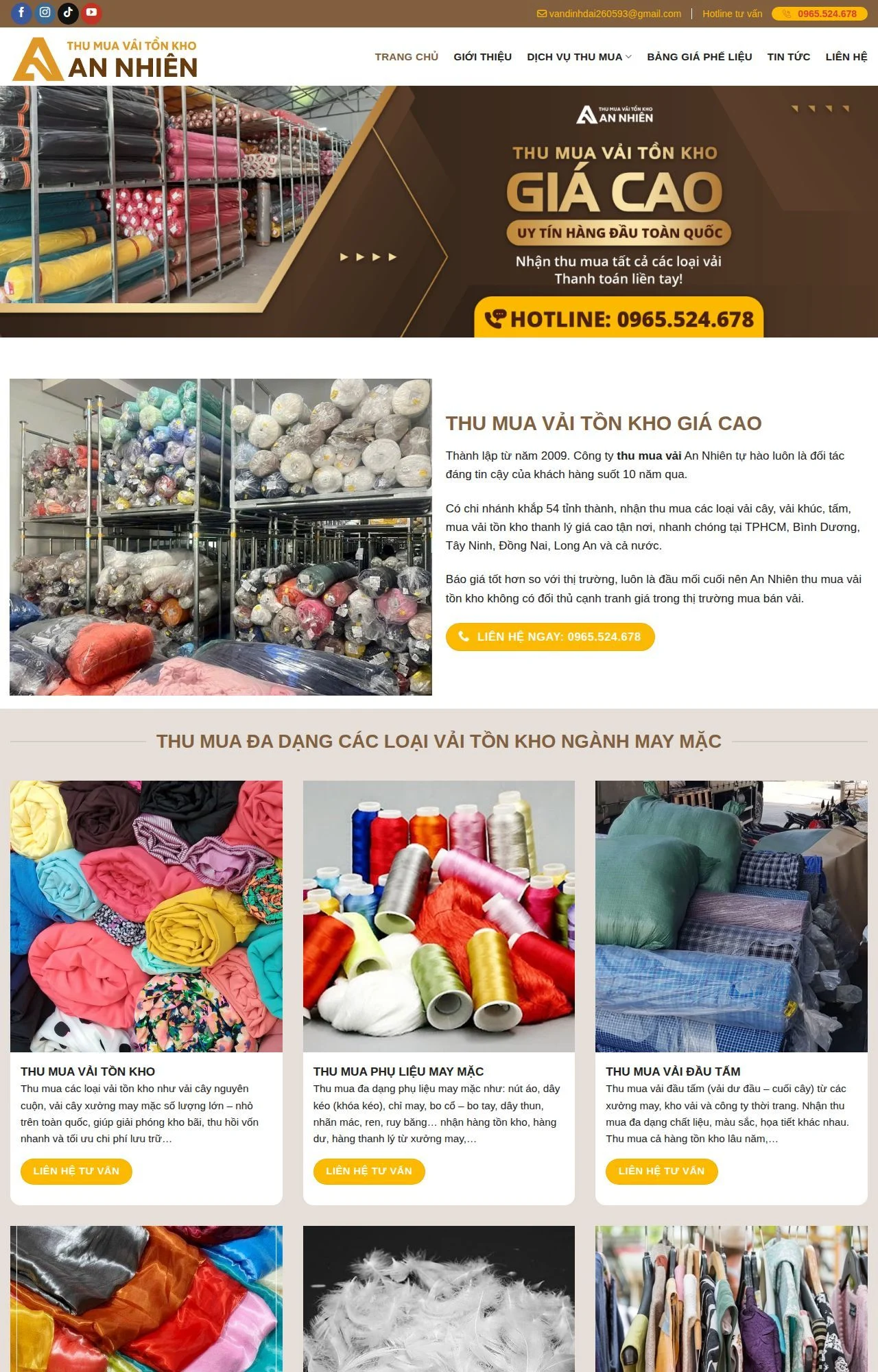 web thu mua vải