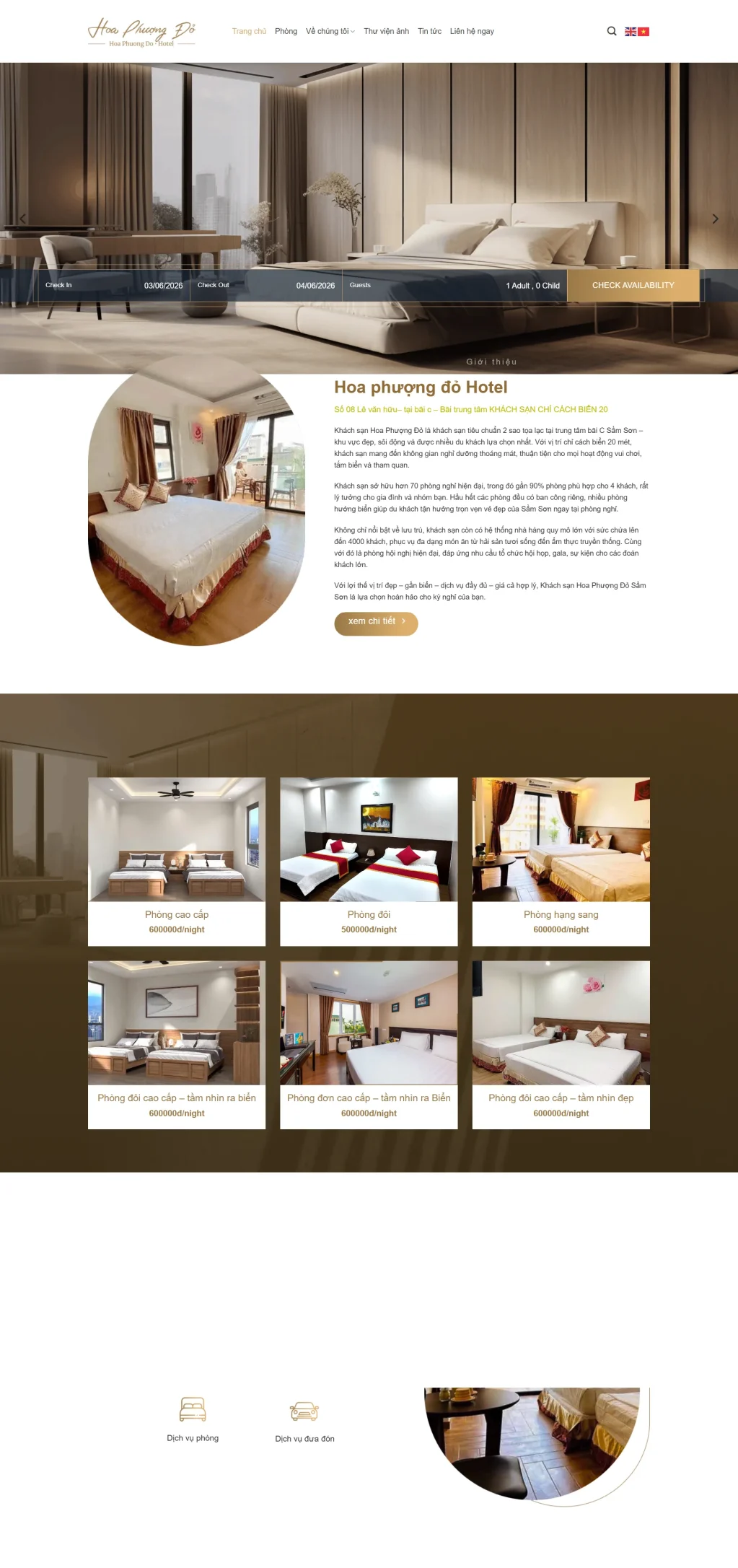 Web khách sạn