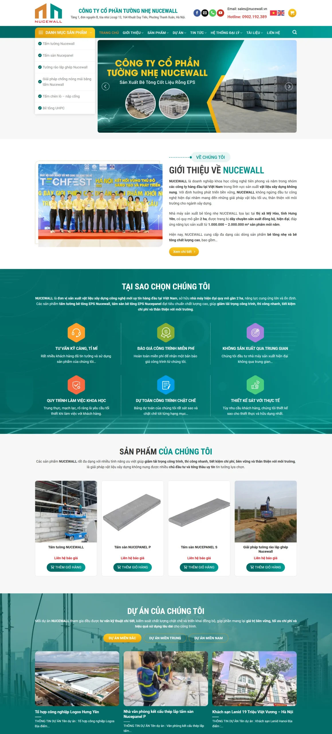 Web vật liệu xây dựng