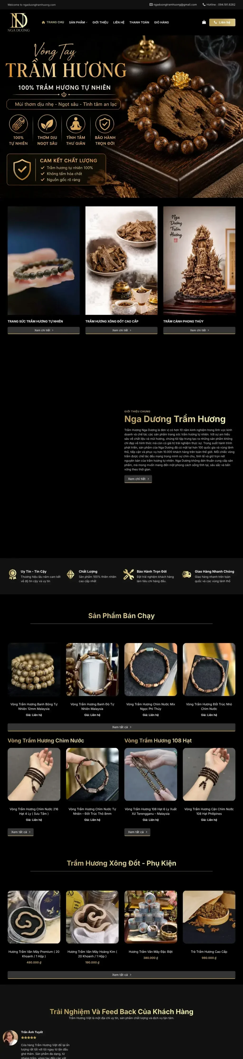 web bán trầm hương