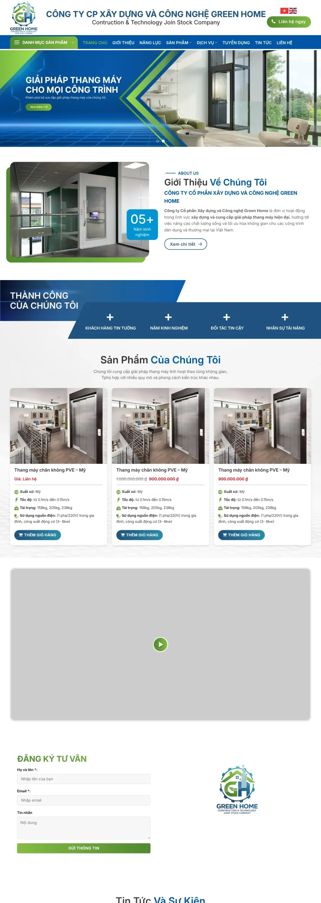 web cầu thang máy